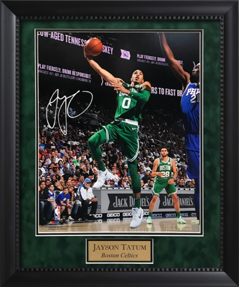 Jayson Tatum Autograph 2022-23 City Edition Jersey Framed 37x45 - New  England Picture