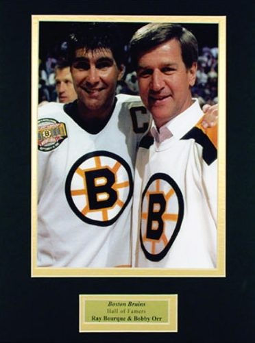 The boston bruins cam neely bobby orr gerry cheevers ray bourque