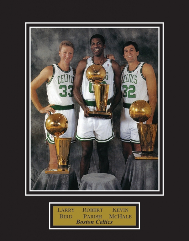 Larry Bird Kevin McHale Robert Parish Big Three Triple Autograph Basketball