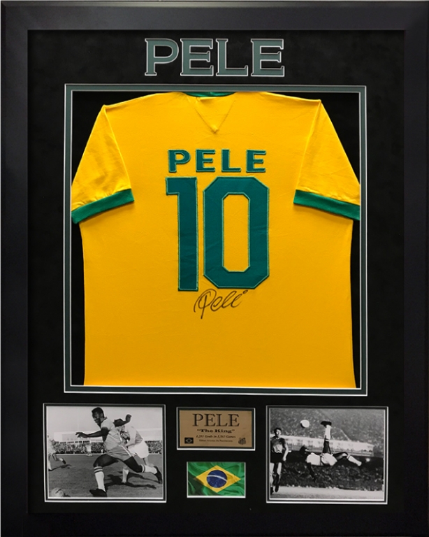 Pele Autograph Jersey Back Brazil 