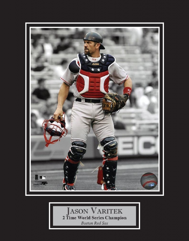 Jason Varitek Photo Red White Blue Spotlight July 4th 11 x 14 - New England  Picture