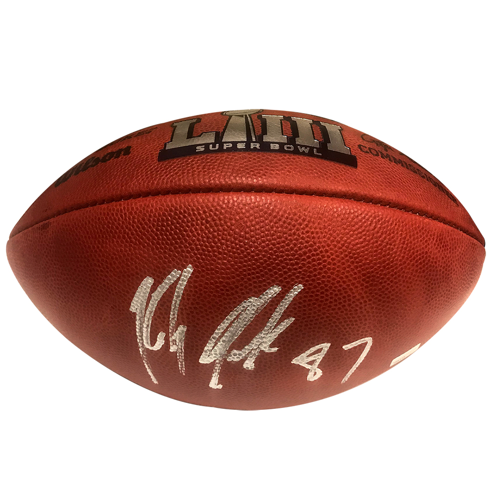 rob gronkowski autographed football