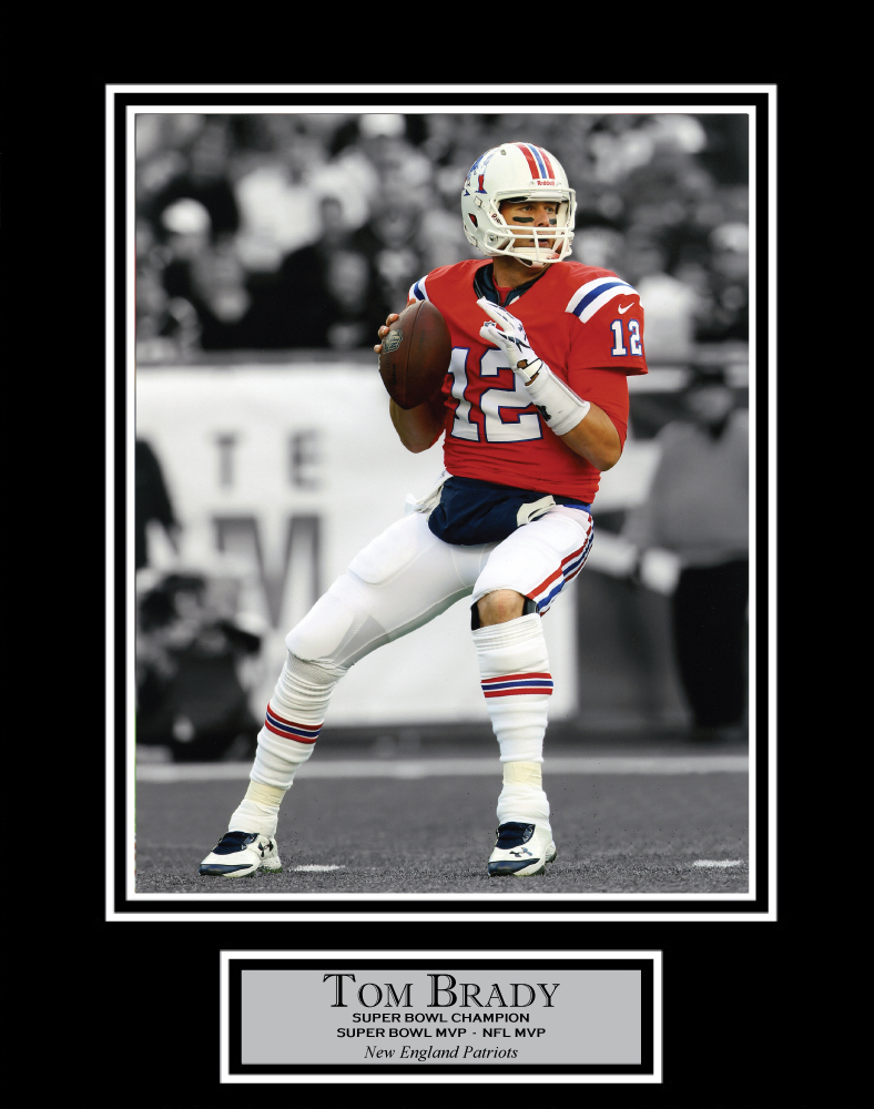 Tom Brady Photo Throwback Red Jersey 