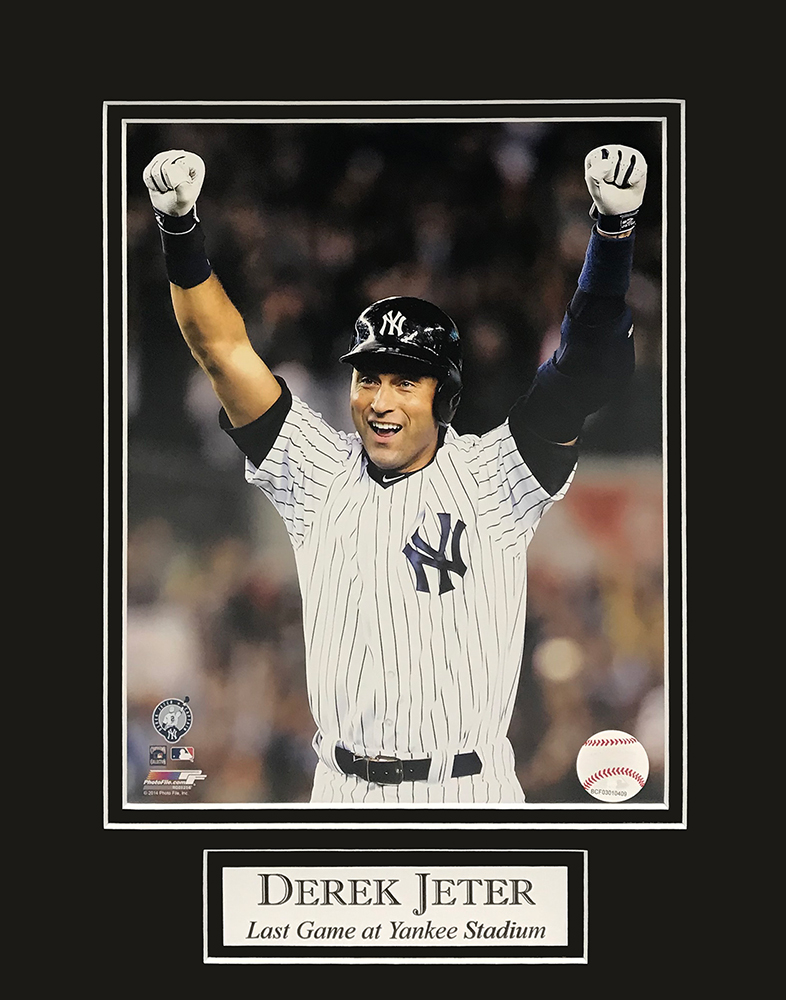 Derek Jeter Photo Arms Up Celebrate 11x14 - New England Picture