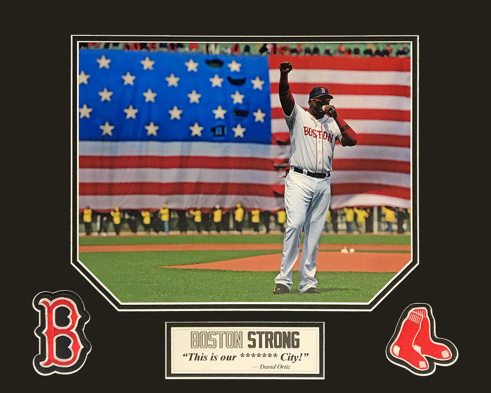 David Ortiz Photo Boston Strong Speech 16x20 - New England Picture