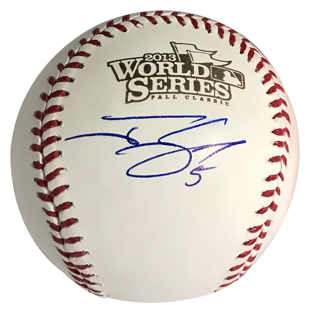 Jonny Gomes Autograph Baseball World Series 2013 logo - New England Picture