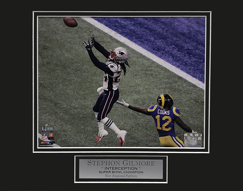 New England Patriots Super Bowl LIII Champions Black Framed Jersey Logo  Display Case