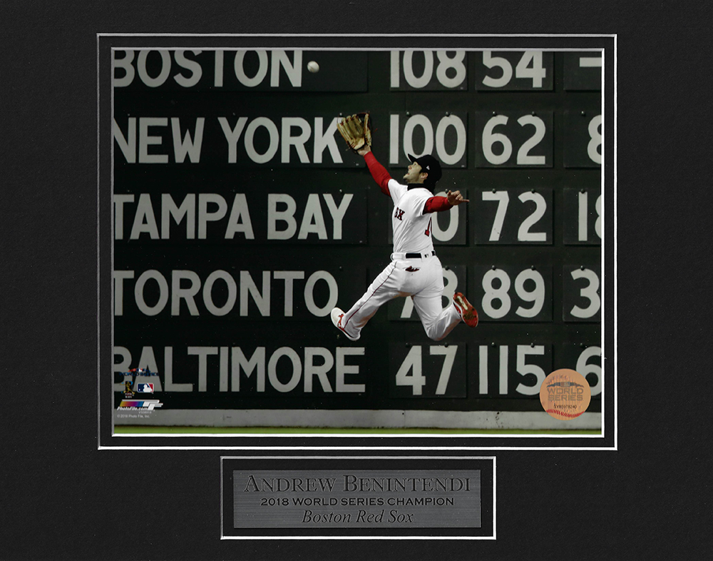 Andrew Benintendi Photo World Series 2018 Catch At Wall 11x14