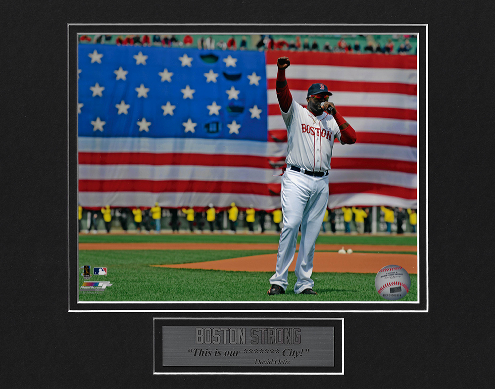 David Ortiz Photo Boston Strong Speech 11x14 - New England Picture