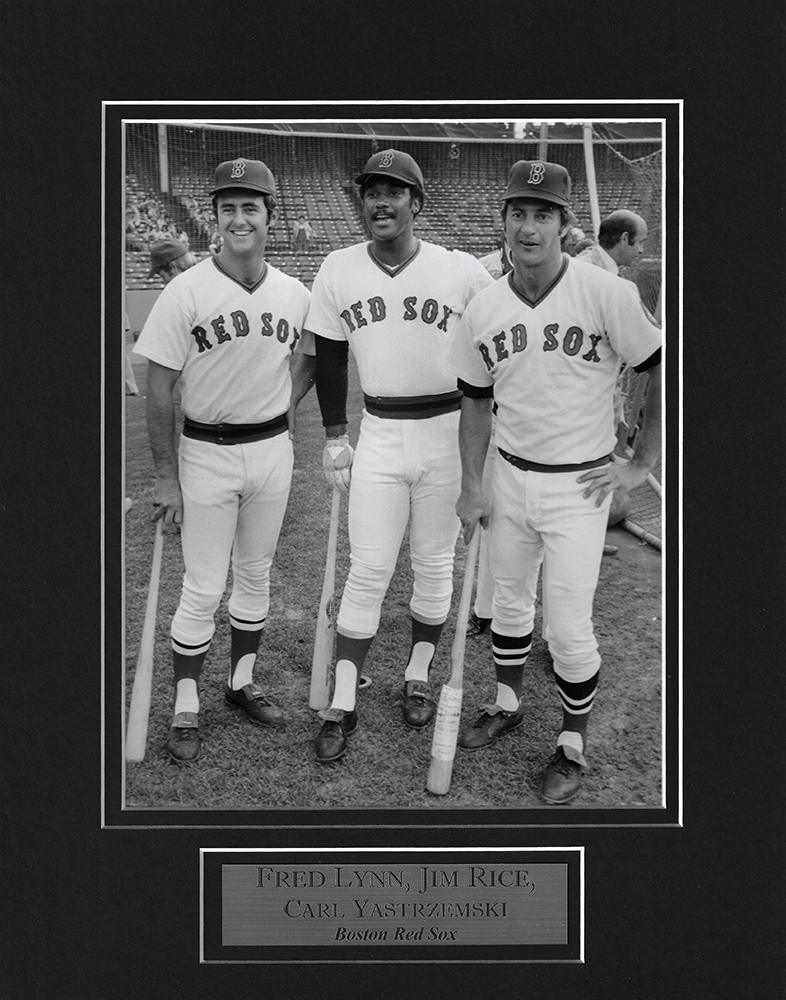 Fred Lynn Jim Rice Carl Yastrzemski Photo Pose 11x14