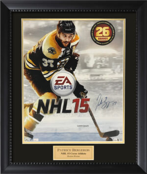 Zdeno Chara, Brad Marchand, Patrice Bergeron Boston Bruins Autographed  11x14 Framed Blackout Photo