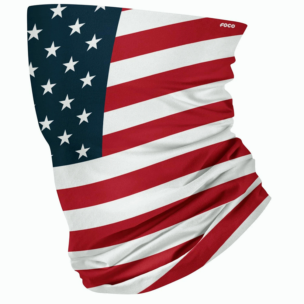 Boao 4 Pieces American Flag Face Covering Summer UV Protection 4th of July Independence Day Neck Gaiter Dust Wind Scarf for Men Women Motorcycle Outdoor Activities 