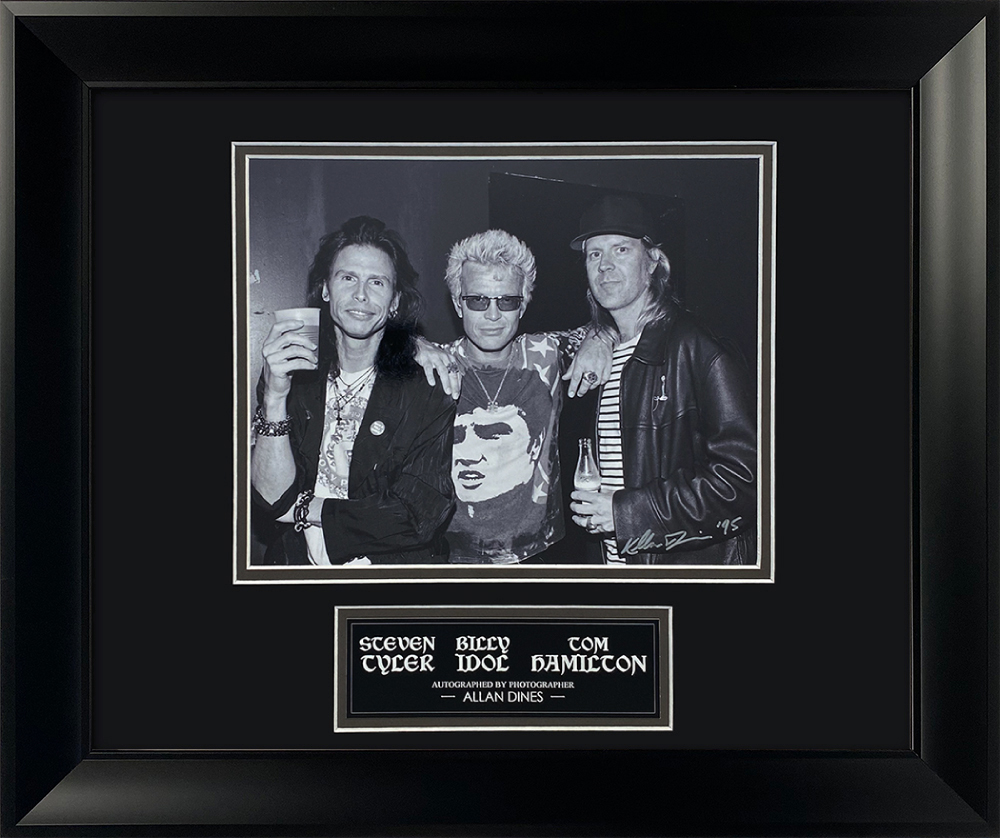 Allan Dines Autograph Photo Steven Tyler Billy Idol Tom Hamilton 13x16 -  New England Picture