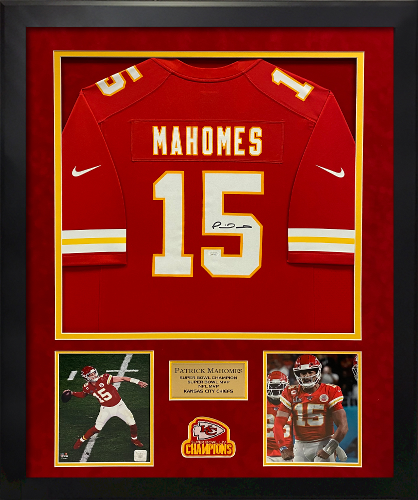 Fanatics Authentic Certified Framed Patrick Mahomes Kansas City Chiefs Autographed 8 x 10 Red Jersey Roll Out Photograph 