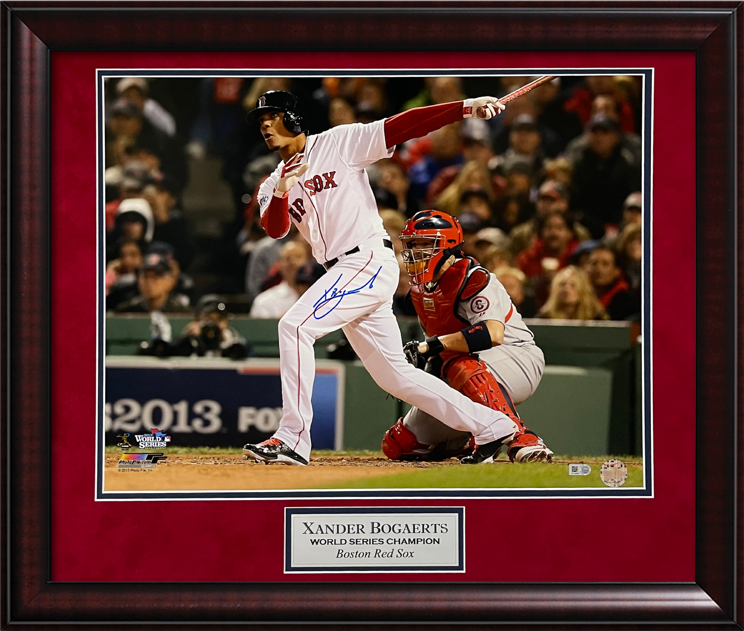Xander Bogaerts Autograph World Series 2018 23x27 MLB Authentication
