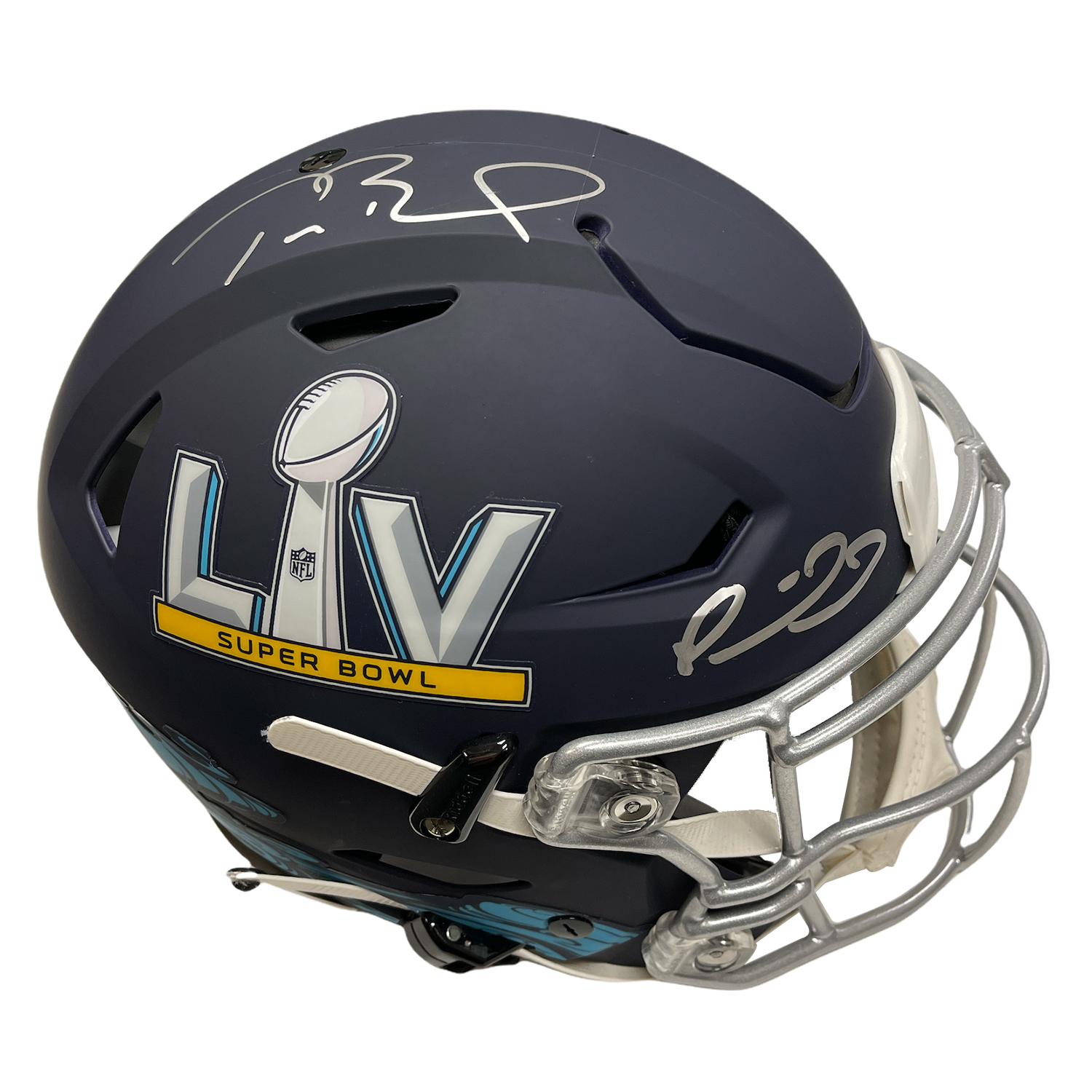 Tom Brady Patrick Mahomes Double Autograph Super Bowl LV Flex Authentic  Helmet