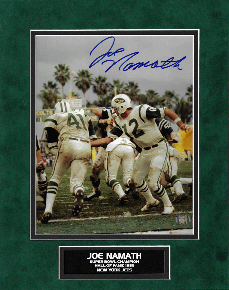 joe namath new york jets autographed football