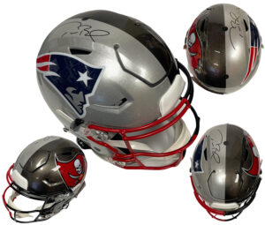 Tom Brady Patrick Mahomes Double Autograph Super Bowl LV Flex Authentic  Helmet - New England Picture