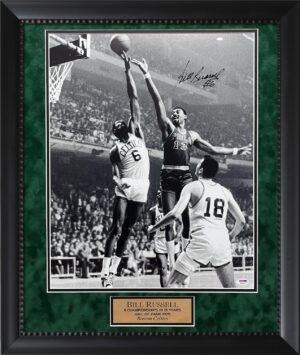 Wilt Chamberlain & Bill Russell Signed NBA Game Basketball JSA