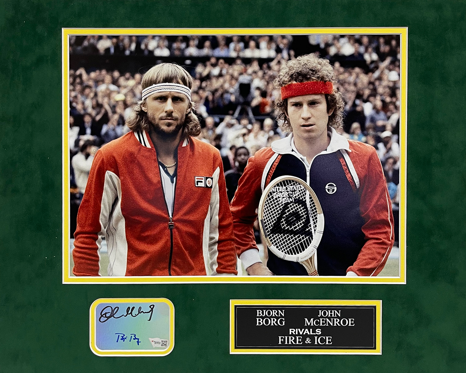 hoe te gebruiken begin Gehuurd Bjorn Borg John McEnroe Double Autograph Collage 16x20 - New England Picture