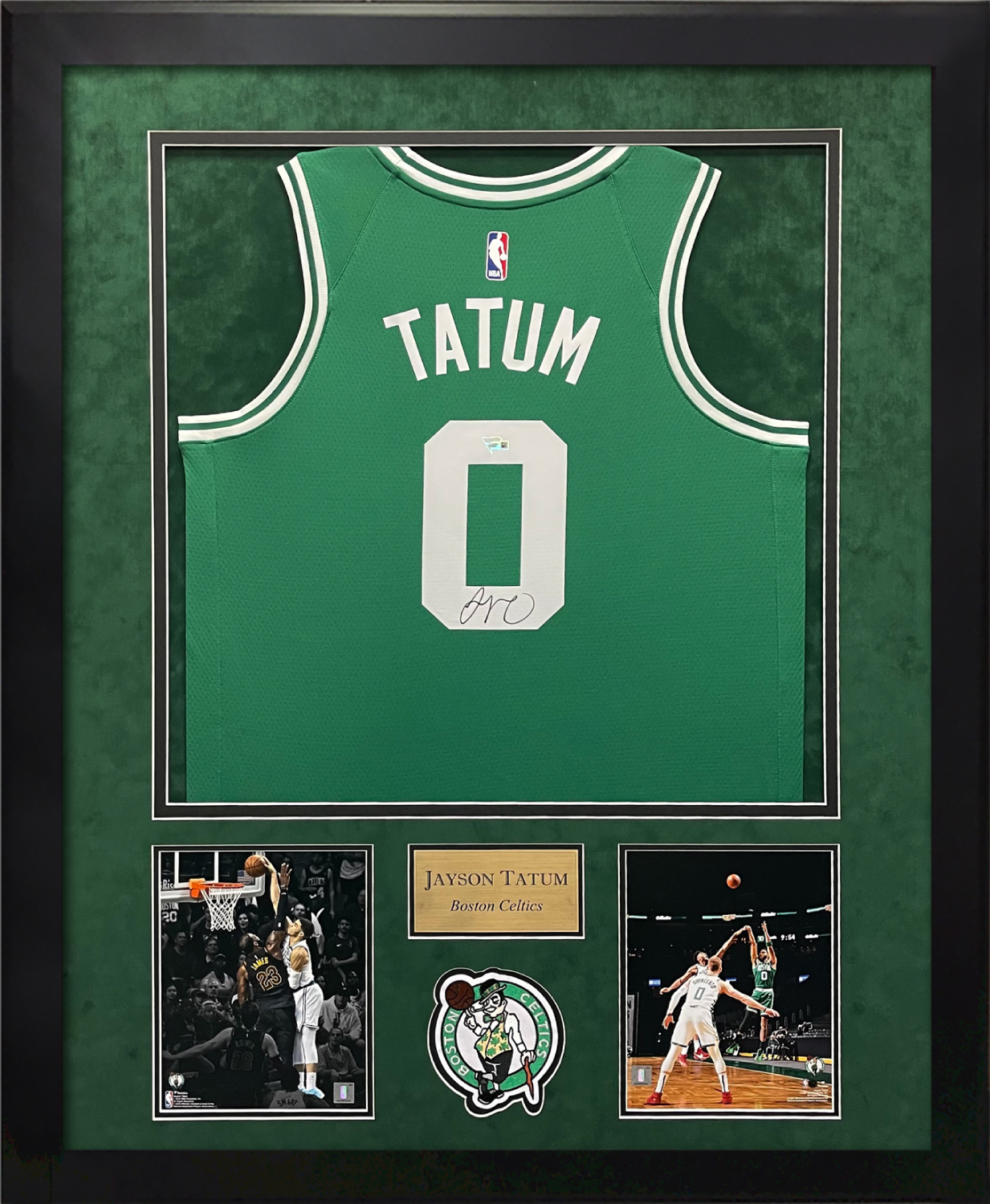 Jayson Tatum Autographed and Framed Boston Celtics Jersey