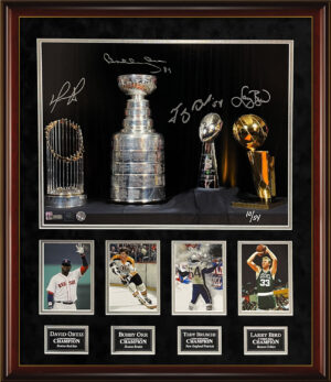 Bobby Orr Autograph Jersey Boston Bruins White Framed 37x45