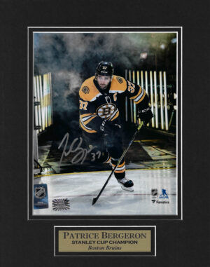 Patrice Bergeron Autograph Photo Skate 2019 Winter Classic 11x14