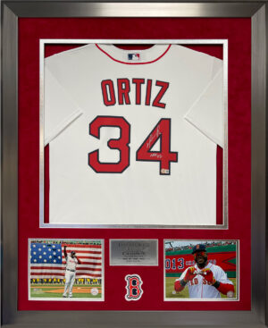 David Ortiz Autograph City Connect Jersey W/ Inscription Framed 37x45 - New  England Picture