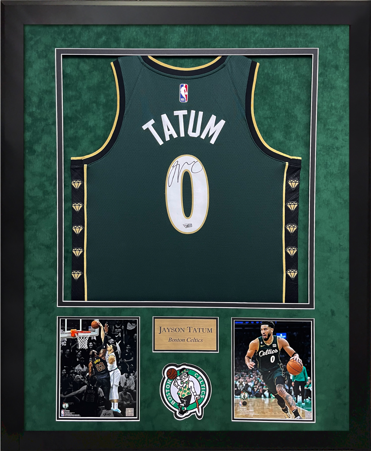 Jayson Tatum Autograph Photo 2022-23 City Edition Uniform 11×14